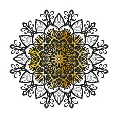 Vektör yuvarlak soyut çember. Lüks Mandala tarzı.