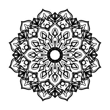 El yapımı mandala. Etnik doğulu karalama süsü dekorasyonu.