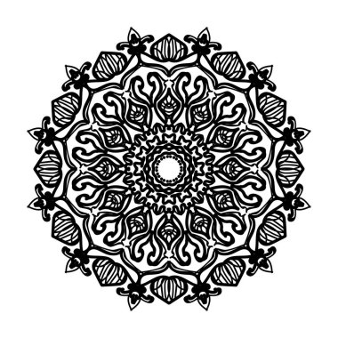 El yapımı mandala. Etnik doğulu karalama süsü dekorasyonu.