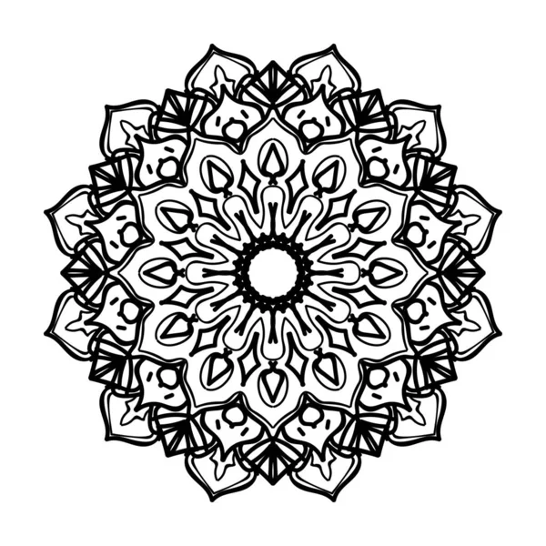 Met Hand Getekend Mandala Decoratie Etnisch Oosters Doodle Ornament — Stockvector