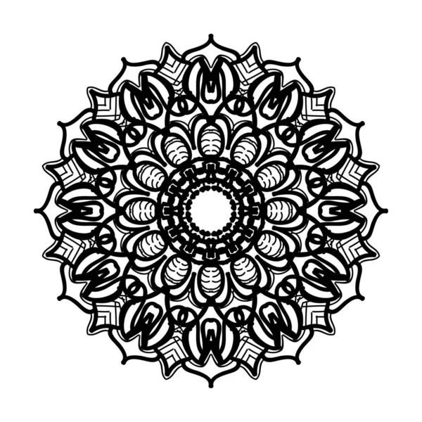 Mandala Dessiné Main Décoration Ornement Doodle Oriental Ethnique — Image vectorielle