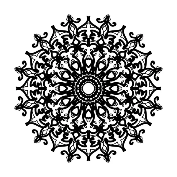 Handgezeichnetes Mandala Dekoration Ethnischen Orientalischen Doodle Ornament — Stockvektor