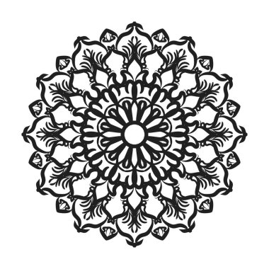 El yapımı mandala. Etnik doğulu karalama süsü dekorasyonu.