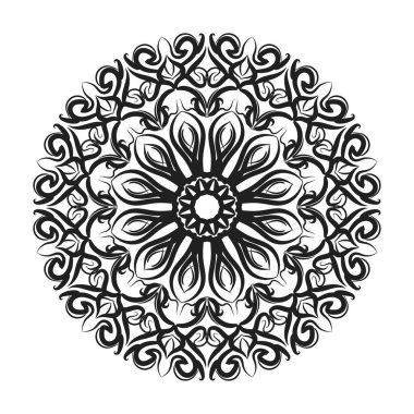 El yapımı mandala. Etnik doğulu karalama süsü dekorasyonu.