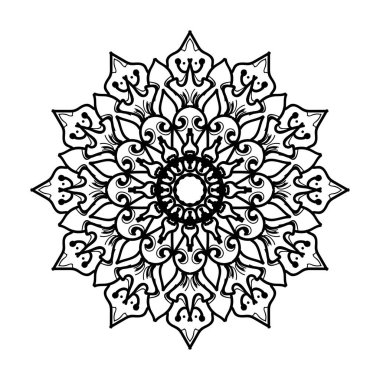 El yapımı mandala. Etnik doğulu karalama süsü dekorasyonu.