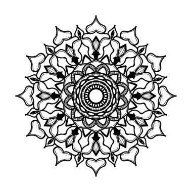 El yapımı mandala. Etnik doğulu karalama süsü dekorasyonu.