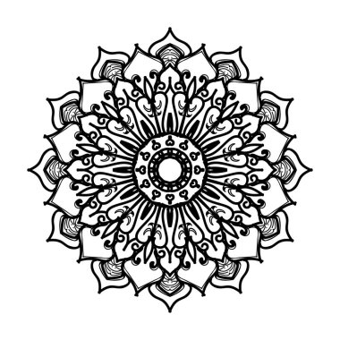 El yapımı mandala. Etnik doğulu karalama süsü dekorasyonu.