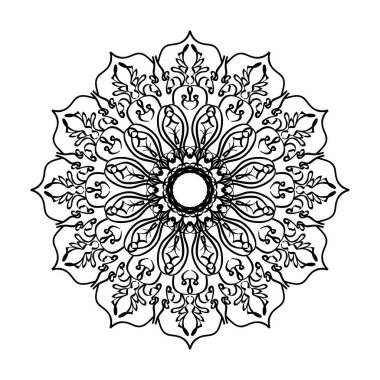 El yapımı mandala. Etnik doğulu karalama süsü dekorasyonu.