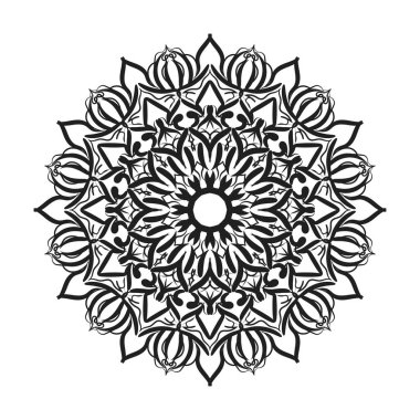 El yapımı mandala. Etnik doğulu karalama süsü dekorasyonu.