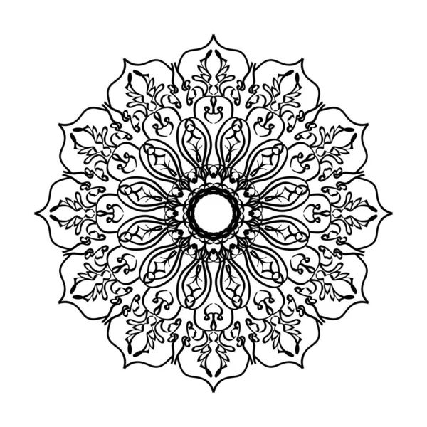 Met Hand Getekend Mandala Decoratie Etnisch Oosters Doodle Ornament — Stockvector