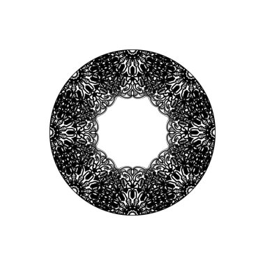 Vektör yuvarlak soyut daire. Mandala stili.