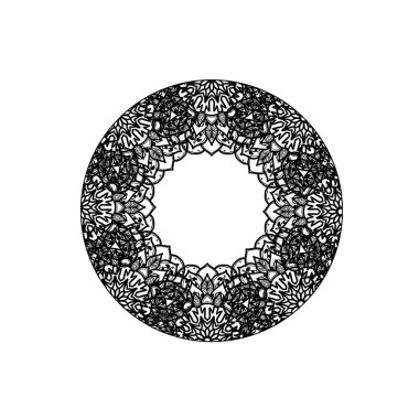 Vektör yuvarlak soyut daire. Mandala stili.