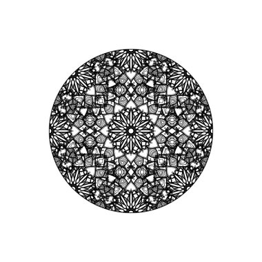 Vektör yuvarlak soyut daire. Mandala stili.