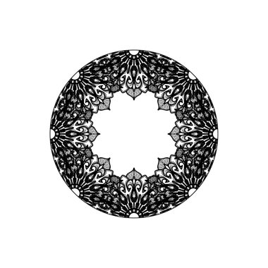 Vektör yuvarlak soyut daire. Mandala stili.