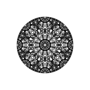 Vektör yuvarlak soyut daire. Mandala stili.
