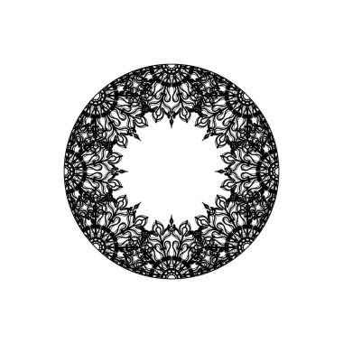 Vektör yuvarlak soyut daire. Mandala stili.