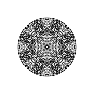 Vektör yuvarlak soyut daire. Mandala stili.
