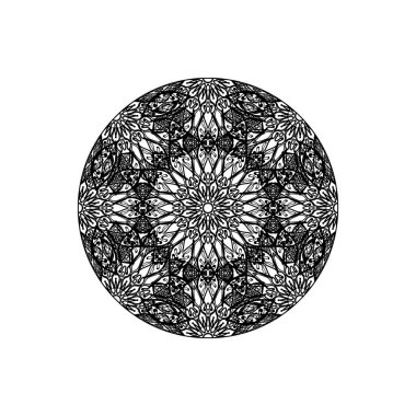 Vektör yuvarlak soyut daire. Mandala stili.