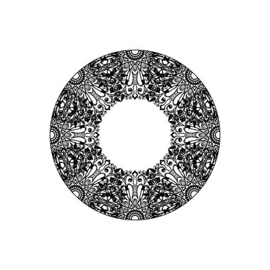 Vektör yuvarlak soyut daire. Mandala stili.
