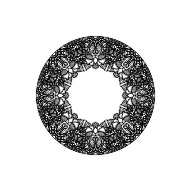 Vektör yuvarlak soyut daire. Mandala stili.