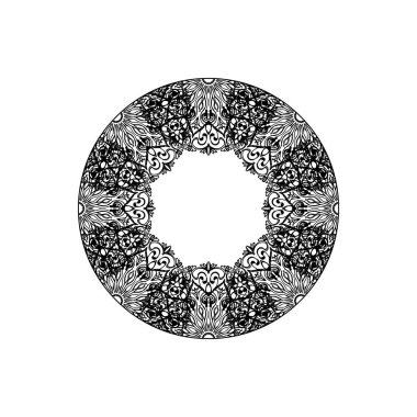 Vektör yuvarlak soyut daire. Mandala stili.