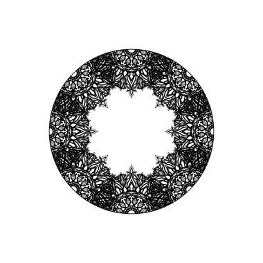Vektör yuvarlak soyut daire. Mandala stili.