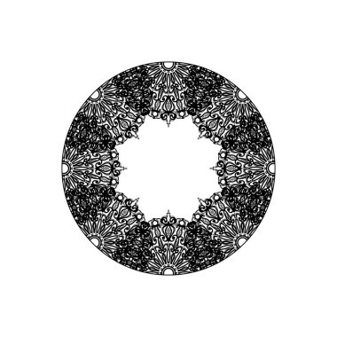 Vektör yuvarlak soyut daire. Mandala stili.