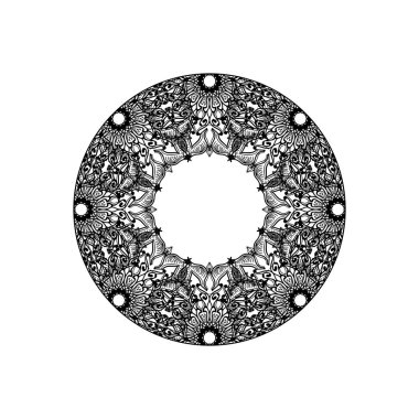 Vektör yuvarlak soyut daire. Mandala stili.