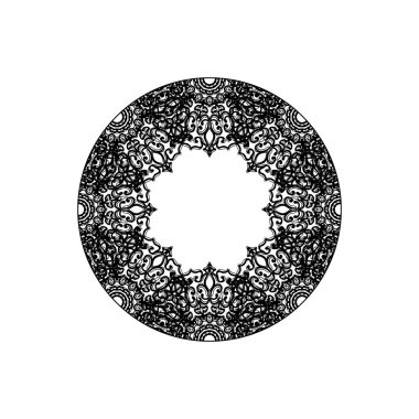 Vektör yuvarlak soyut daire. Mandala stili.