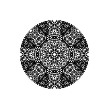 Vektör yuvarlak soyut daire. Mandala stili.