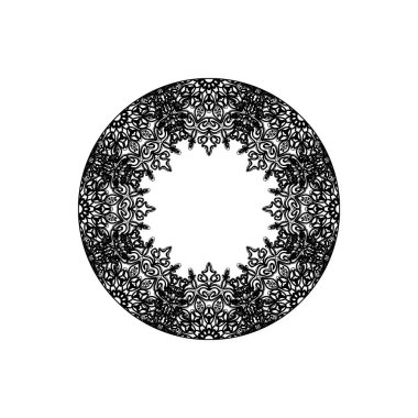 Vektör yuvarlak soyut daire. Mandala stili.