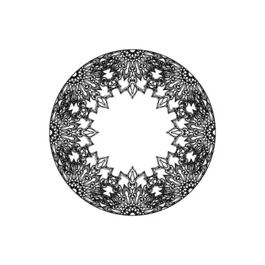 Vektör yuvarlak soyut daire. Mandala stili.