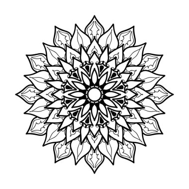 Vektör yuvarlak soyut daire. Mandala stili.