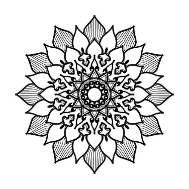 Vektör yuvarlak soyut daire. Mandala stili.