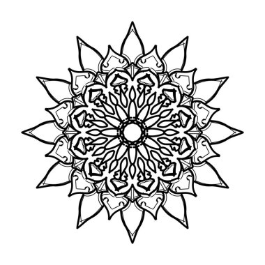 Vektör yuvarlak soyut daire. Mandala stili.