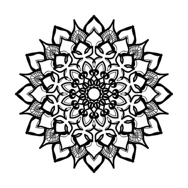 Vektör yuvarlak soyut daire. Mandala stili.