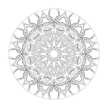 Vektör yuvarlak soyut daire. Mandala stili.