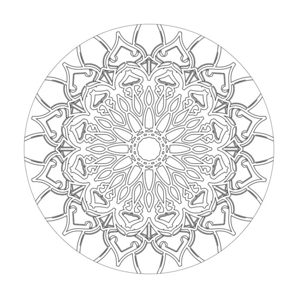 Vector Círculo Abstracto Redondo Estilo Mandala — Archivo Imágenes Vectoriales