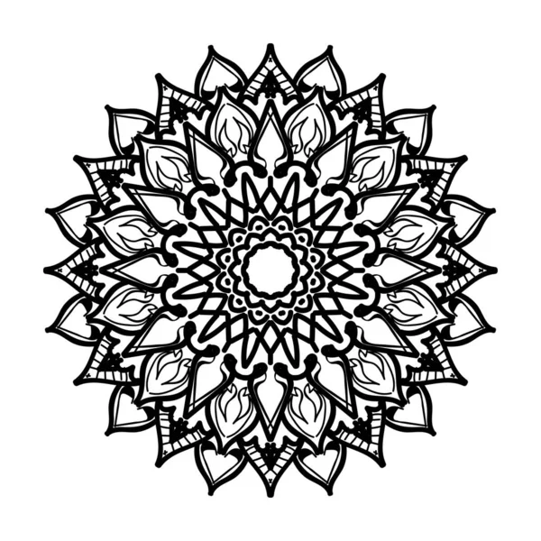 Vector Círculo Abstracto Redondo Estilo Mandala — Vector de stock