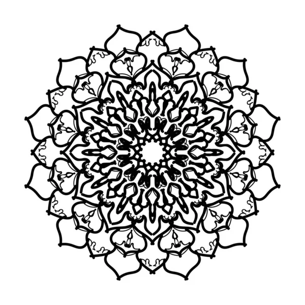 Vecteur Rond Cercle Abstrait Style Mandala — Image vectorielle