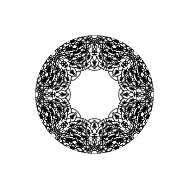 Vektör yuvarlak soyut daire. Mandala stili.