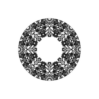 Vektör yuvarlak soyut daire. Mandala stili.