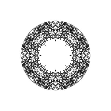 Vektör yuvarlak soyut daire. Mandala stili.