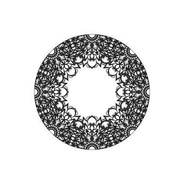 Vektör yuvarlak soyut daire. Mandala stili.