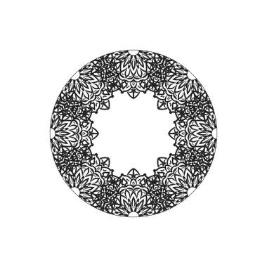 Vektör yuvarlak soyut daire. Mandala stili.