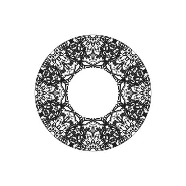 Vektör yuvarlak soyut daire. Mandala stili.