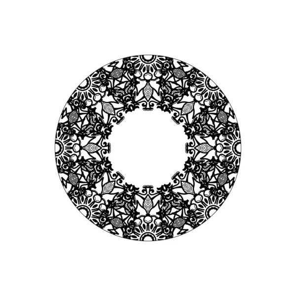 Vector Ronde Abstracte Cirkel Mandala Stijl — Stockvector