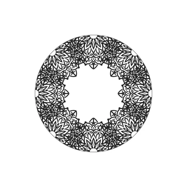 Vecteur Rond Cercle Abstrait Style Mandala — Image vectorielle