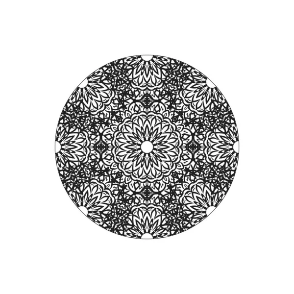 Vector Círculo Abstracto Redondo Estilo Mandala — Vector de stock