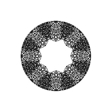 Vektör yuvarlak soyut daire. Mandala stili.